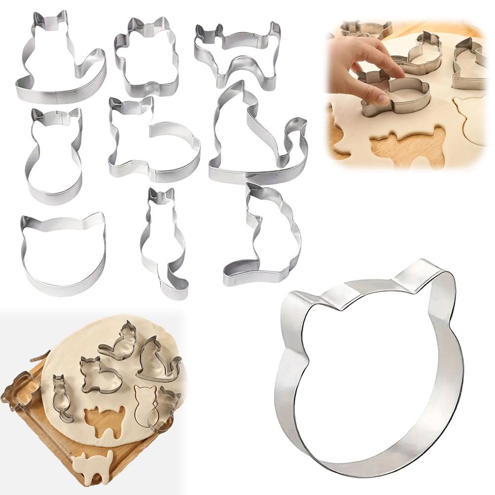 9Pcs Cat Cookie Cutters Set As - Cookies Pack recension och pris