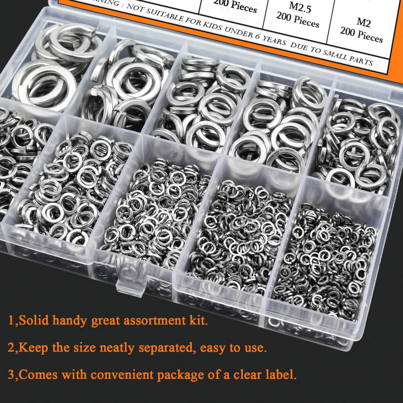1000Pcs M2 M2.5 M3 M4 M5 M6 M8 - Nuts Mix recension och pris