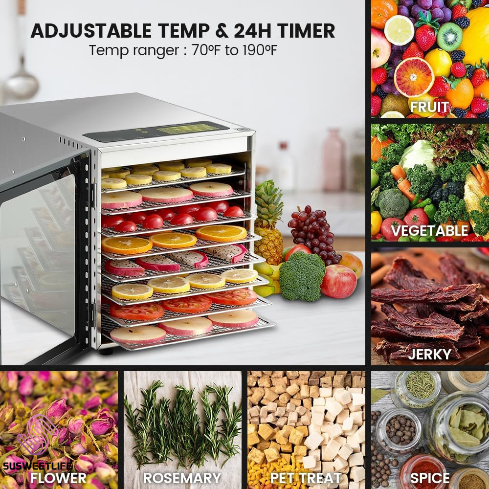 500W 8-Tray Large Capacity Foo - Healthy Snacks Food recension och pris