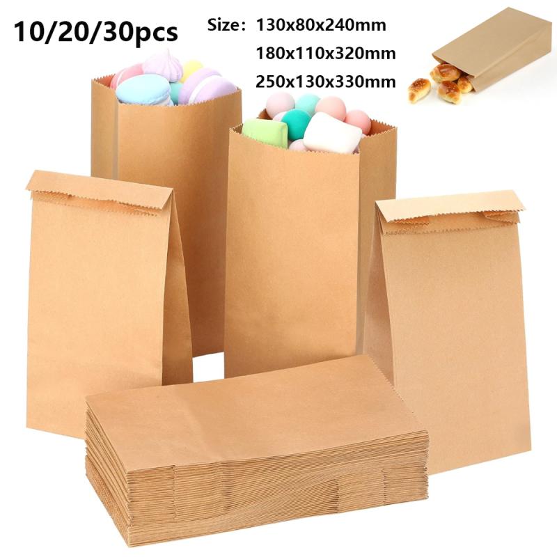 10~30pcs Brown Kraft Paper Bag - Cookies Pack recension och pris